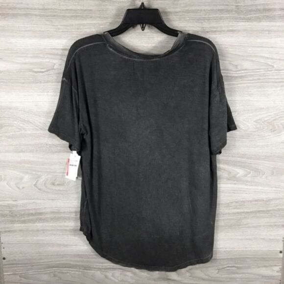 Abound gray  Washed V-Neck Hi-Lo short sleeve Tee size XS - Picture 3 of 4